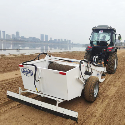1400 mm Temizlik Genişi titreşimli ekran Çöp kaldırma plaj temizleme makinesi